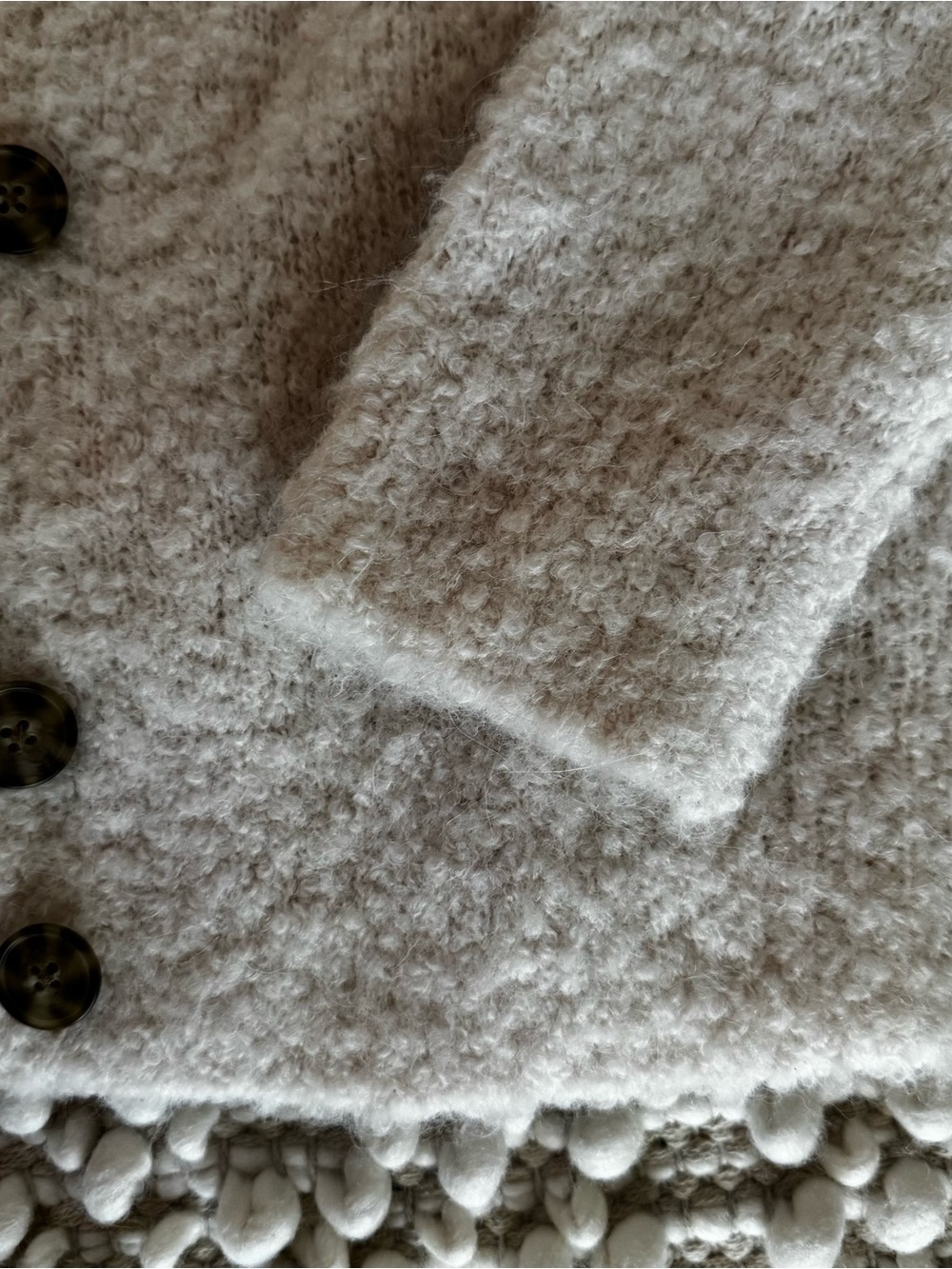 Madewell Bouclé-Knit Sweater Jacket in Alabaster - Picture 6 of 11